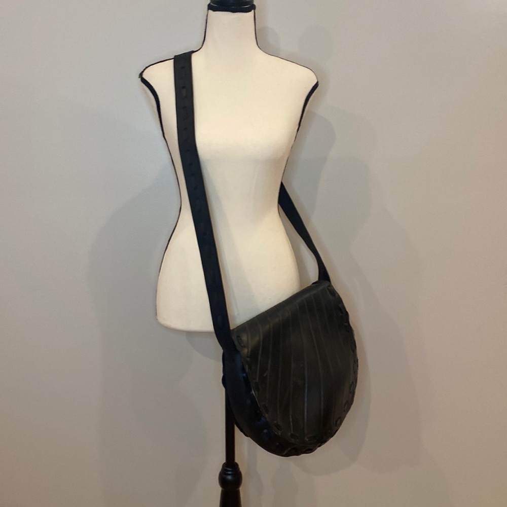 Recycled tire messenger bag rac sack black rubber pop Paul Frank shoulder bag